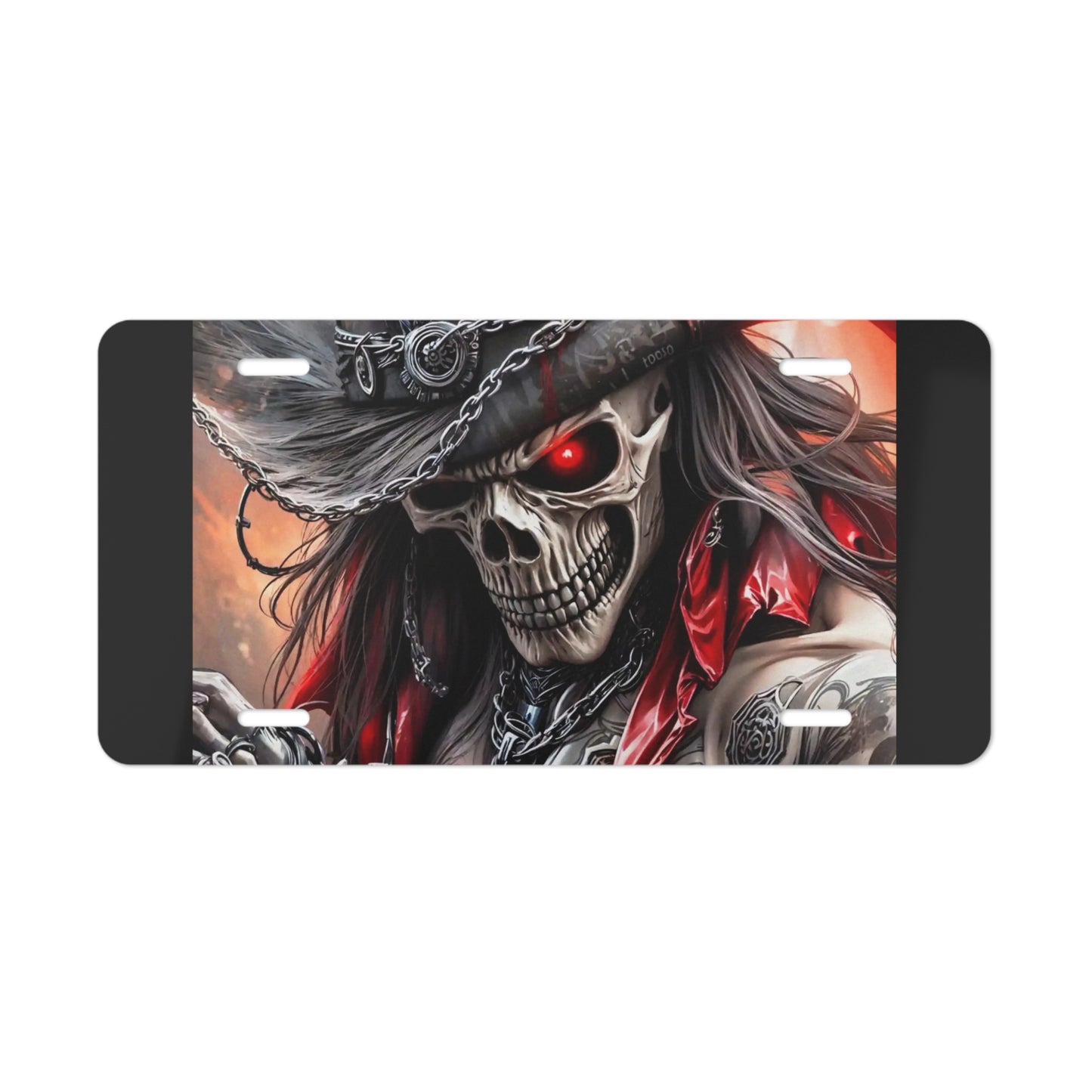 Lion's Main Apparel Skull Pirate Creative License Plate