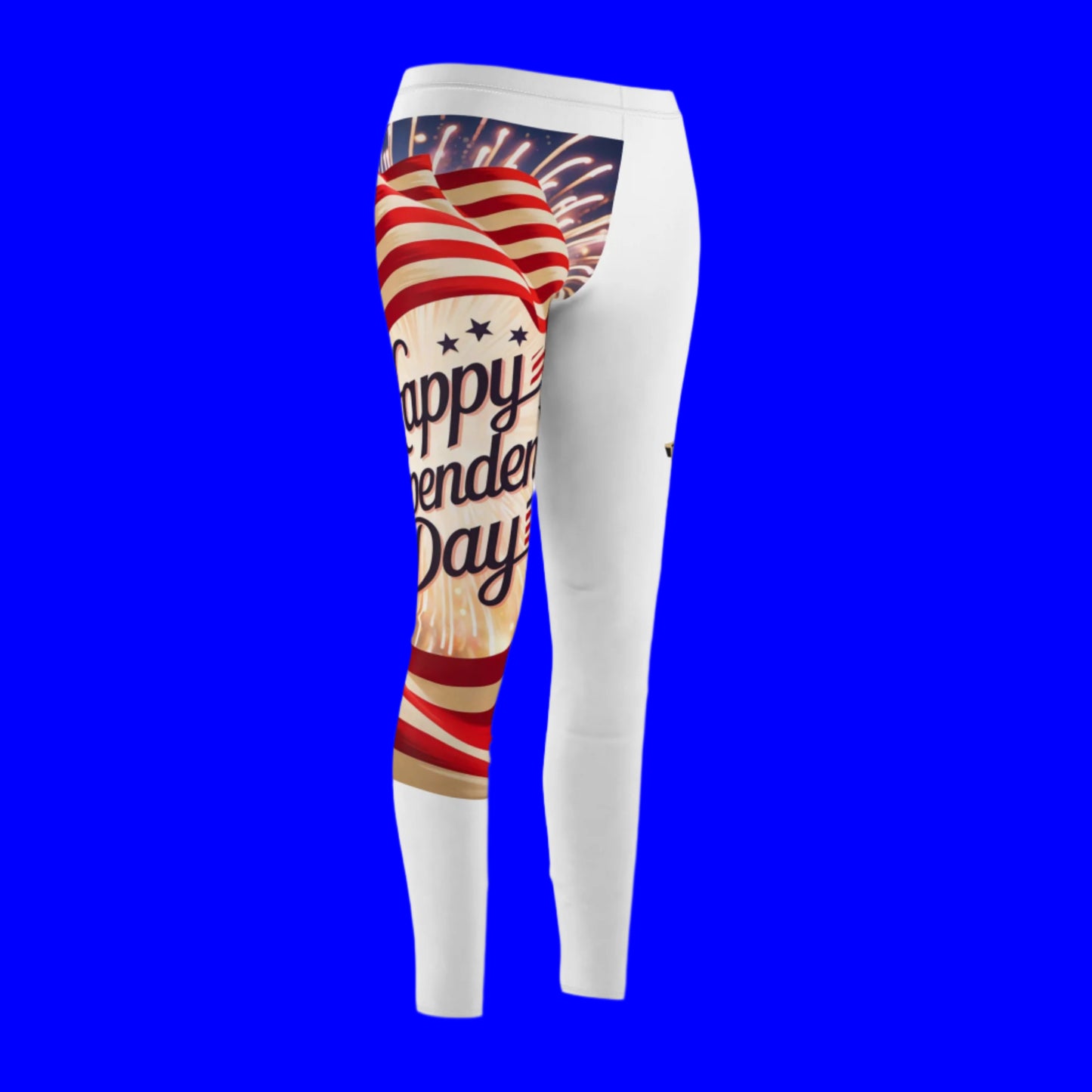 Lion's Main Apparel Happy Independence Day Patriotic Women's Leggings