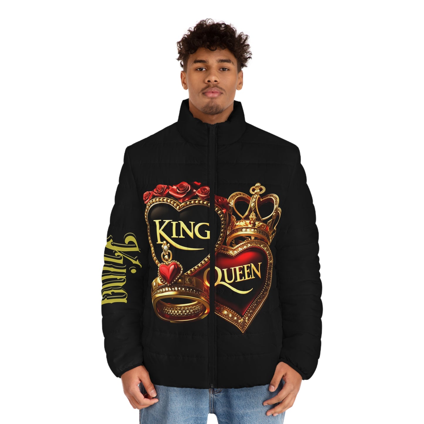 Lion's Main Apparel Royalty is King Themed Puffer Jacket