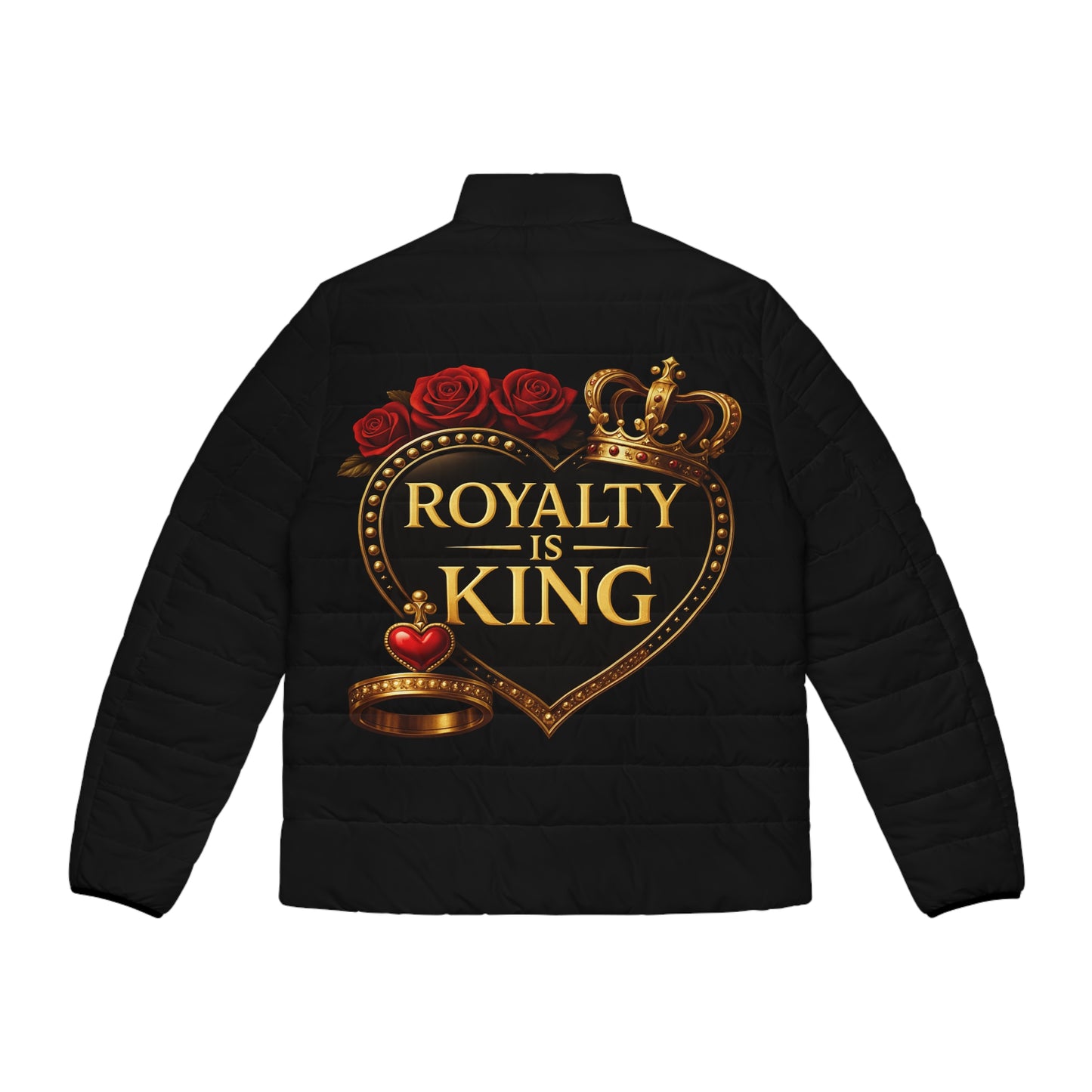 Lion's Main Apparel Royalty is King Themed Puffer Jacket