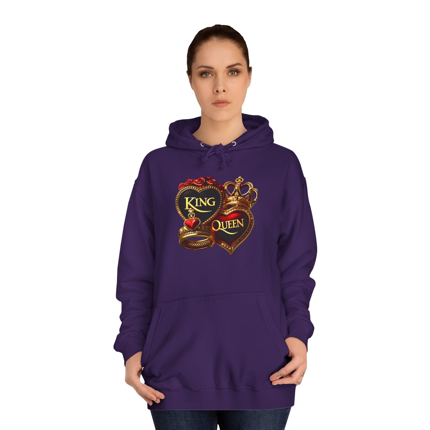 Lion's Main Apparel Royalty is King Unisex College Hoodie