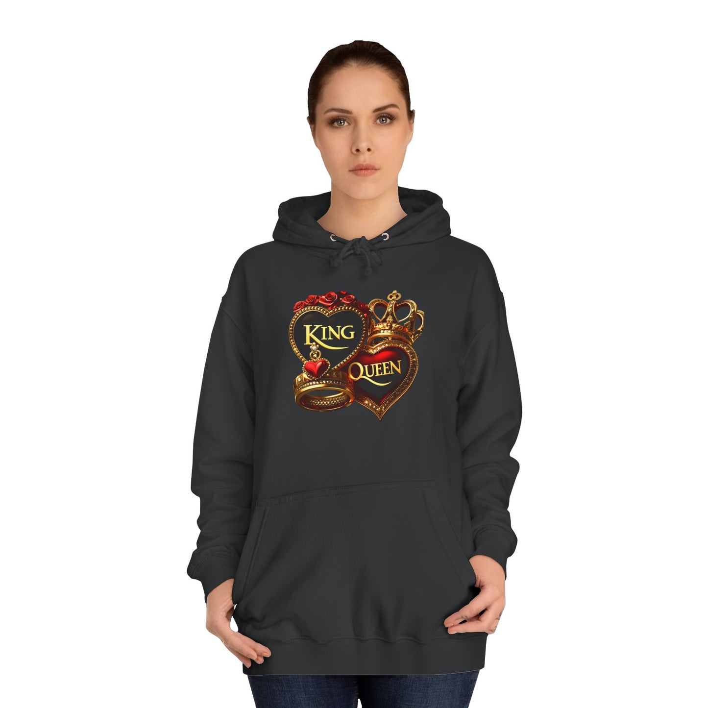 Lion's Main Apparel Royalty is King Unisex College Hoodie