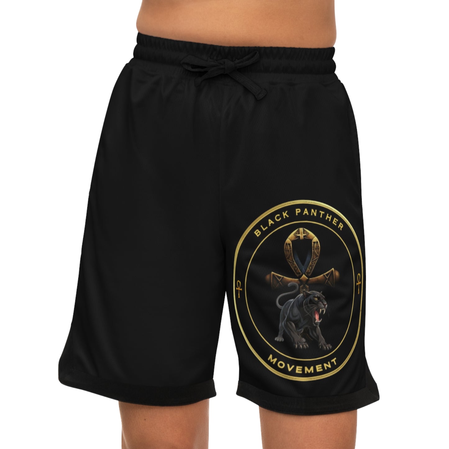 Lion's Main Apparel Black Panther Movement Basketball Rib Shorts
