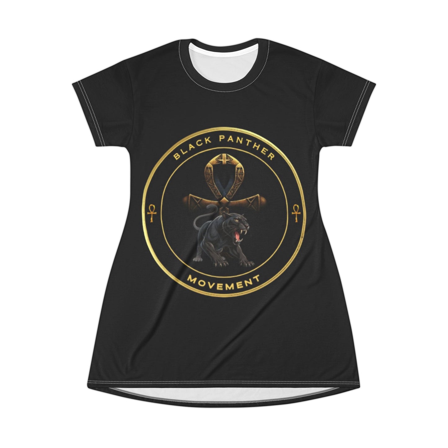 Lion's Main Apparel Black Panther Movement T-Shirt Dress