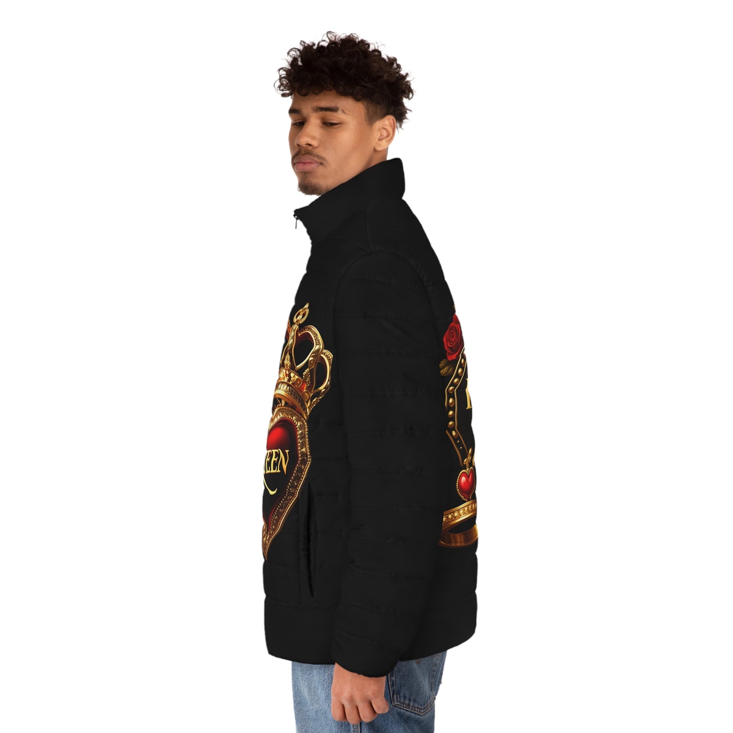 Lion's Main Apparel Royalty is King Themed Puffer Jacket