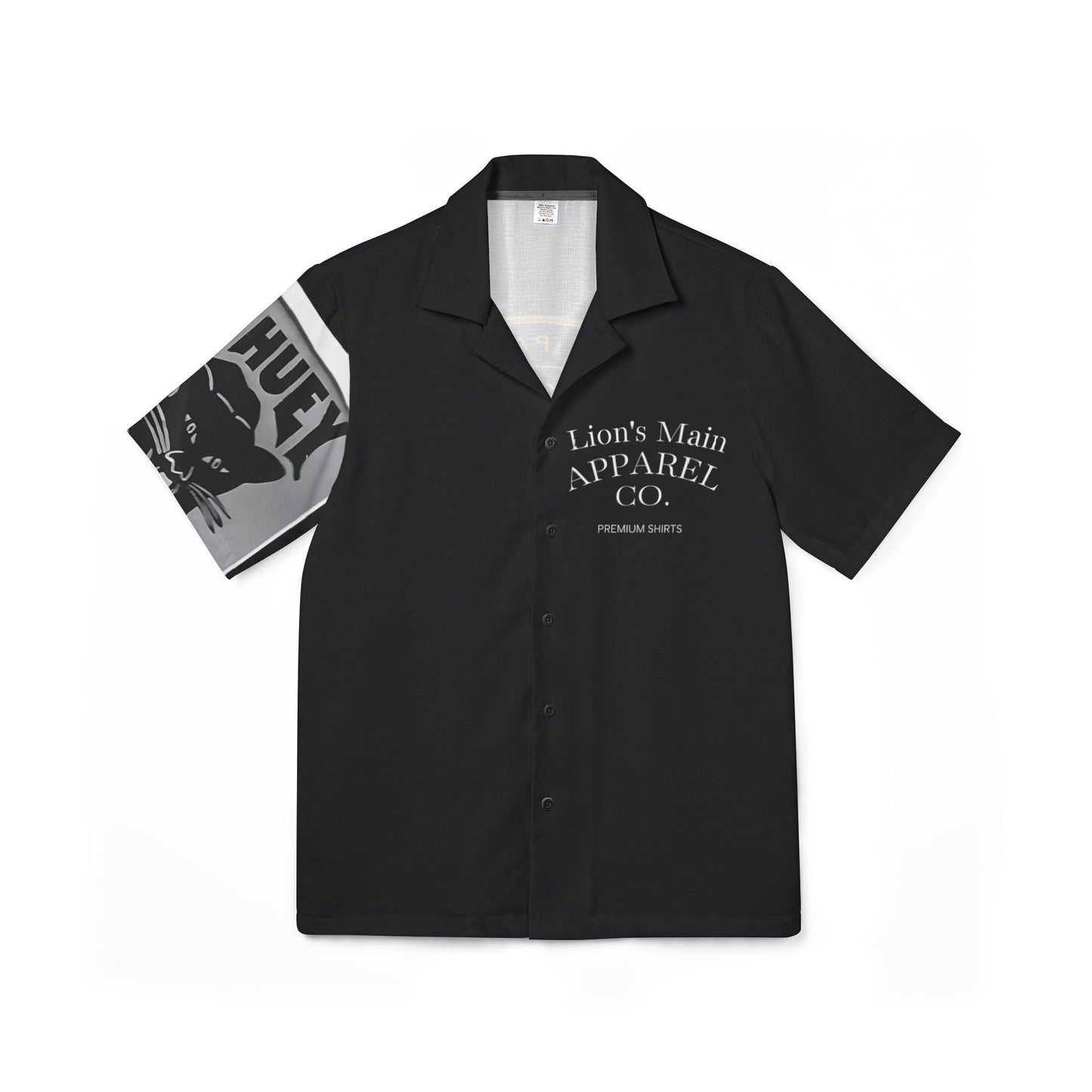Lion's Main Apparel Men's Hawaiian Camp Black Panther Movement Shirt