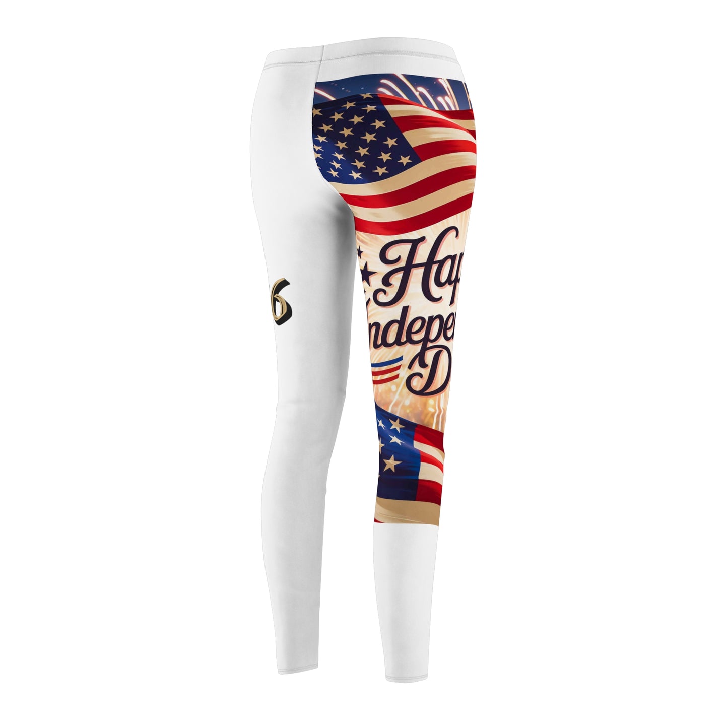 Lion's Main Apparel Happy Independence Day Patriotic Women's Leggings