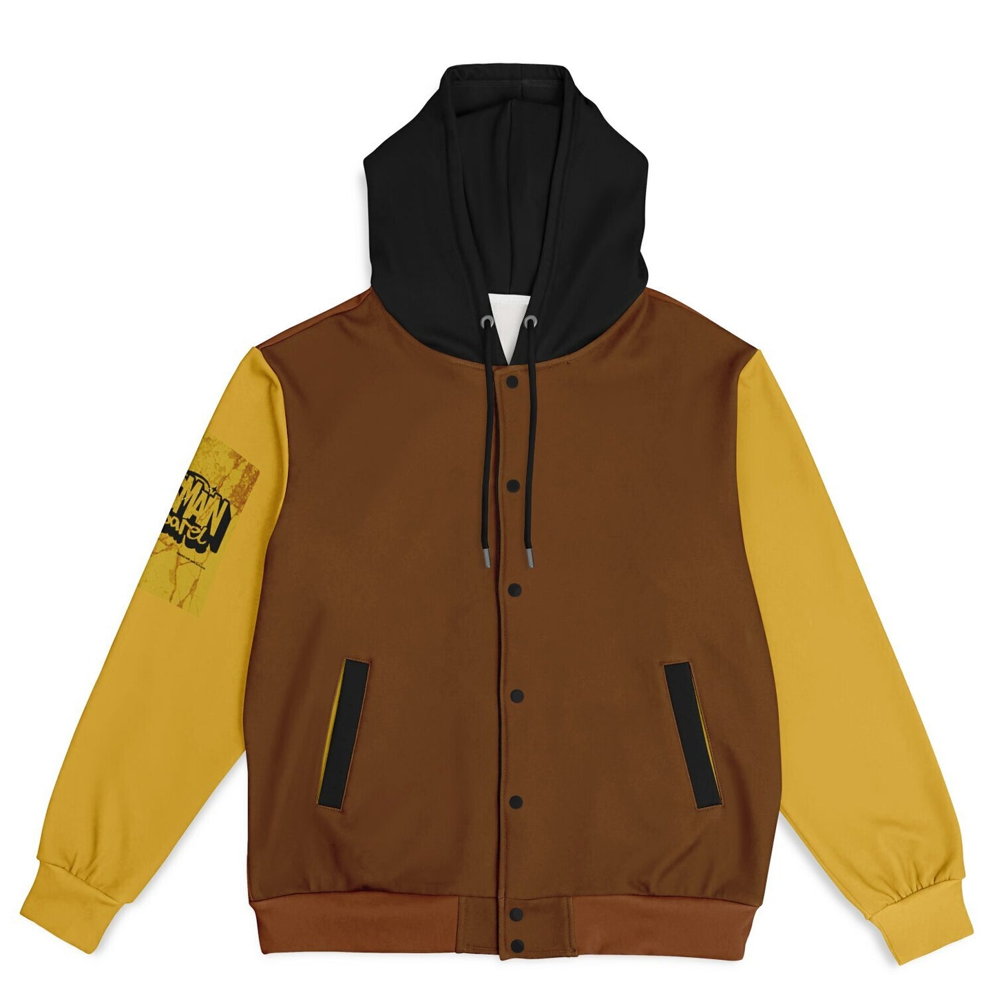 Lions Main Apparel Uprock Steady Heavyweight Hooded Baseball Jacket - AOP