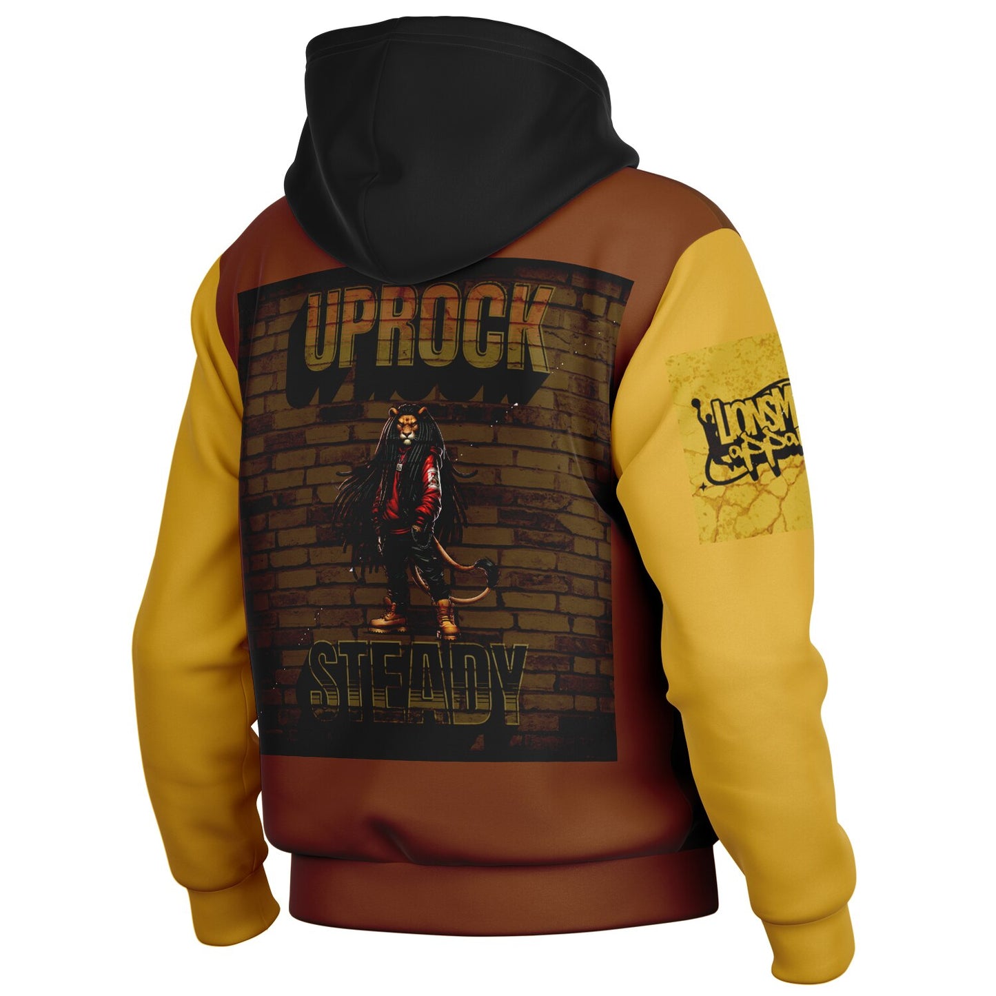 Lions Main Apparel Uprock Steady Heavyweight Hooded Baseball Jacket - AOP