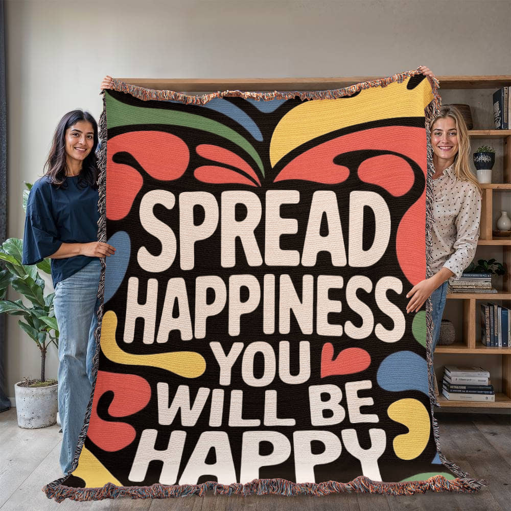 Lion's Main Apparel "Spread Happiness" Blanket/Personalizable
