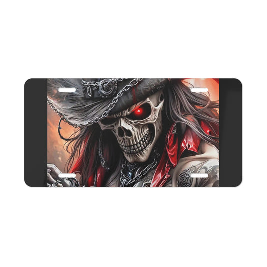 Lion's Main Apparel Skull Pirate Creative License Plate