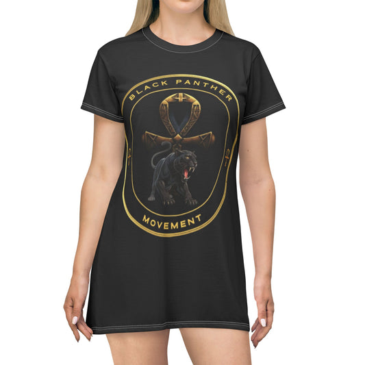 Lion's Main Apparel Black Panther Movement T-Shirt Dress