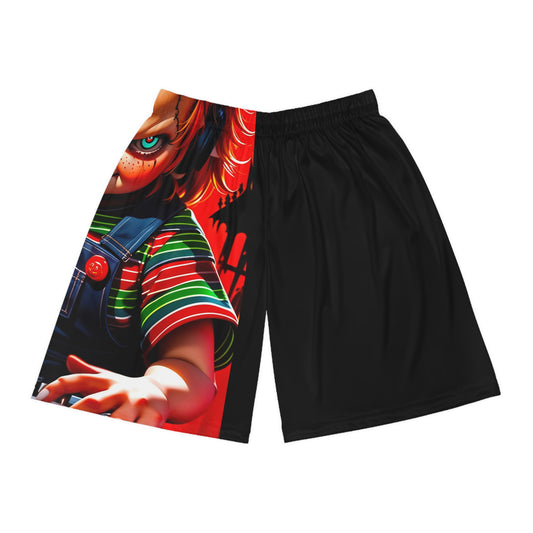 Lion's Main Apparel DJ Chuck Horror Basketball Shorts