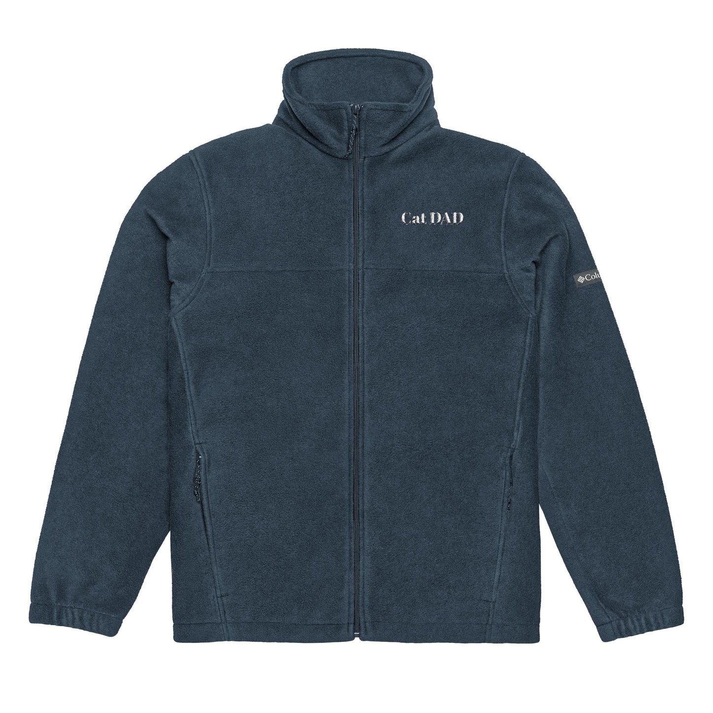 Personalized Unisex Fleece "Cat Dad" Jacket with Pet Name