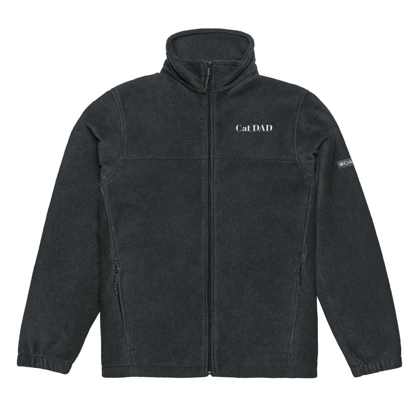 Personalized Unisex Fleece "Cat Dad" Jacket with Pet Name