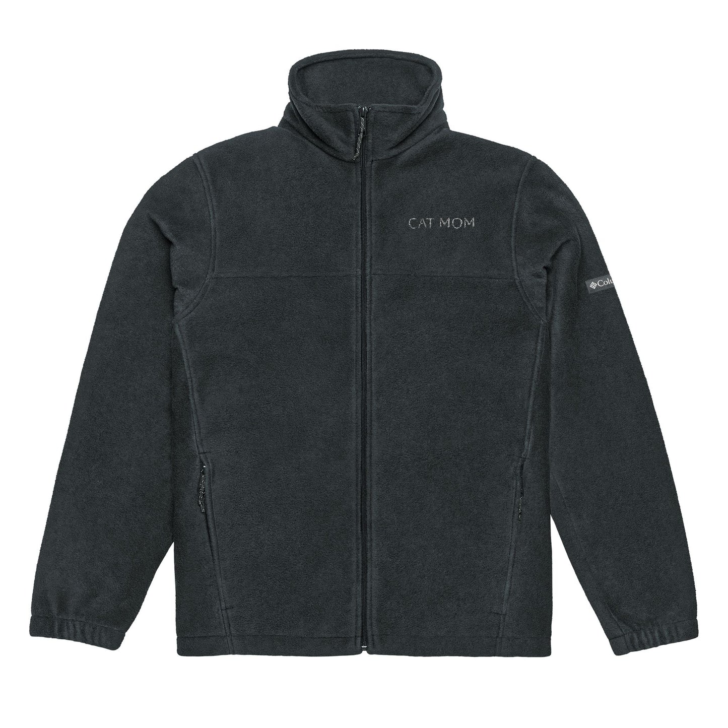 Personalized Unisex Fleece "Cat Mom Jacket" - Custom Embroidered Pet Name