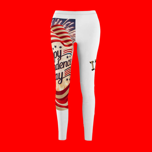 Lion's Main Apparel Happy Independence Day Patriotic Women's Leggings