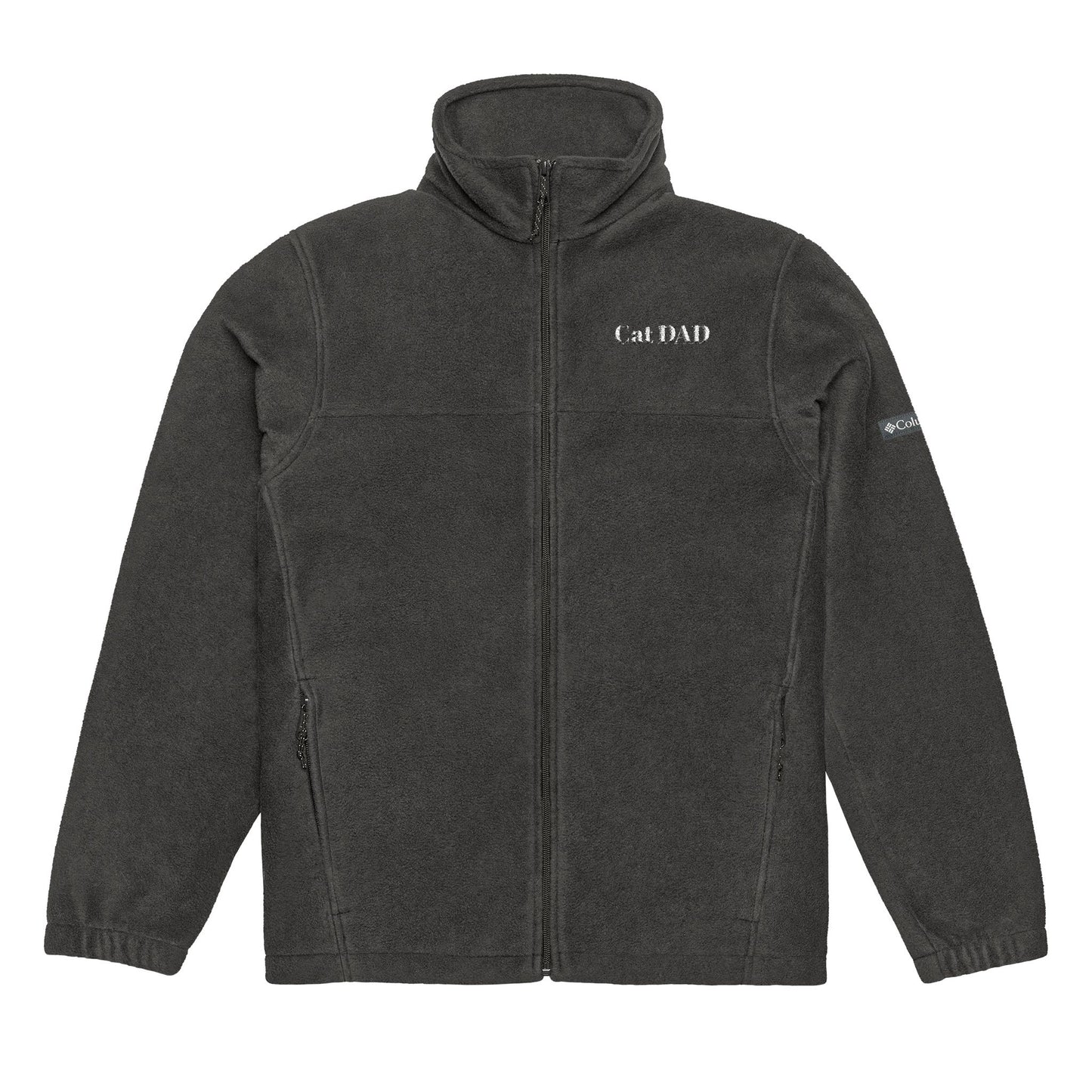 Personalized Unisex Fleece "Cat Dad" Jacket with Pet Name