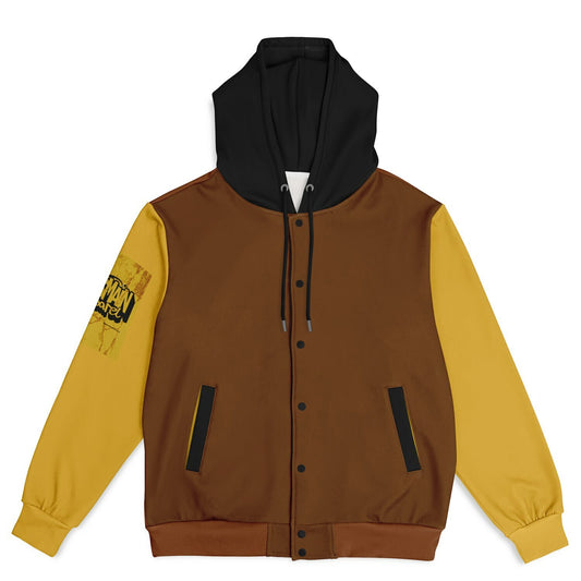 Lions Main Apparel Uprock Steady Heavyweight Hooded Baseball Jacket - AOP