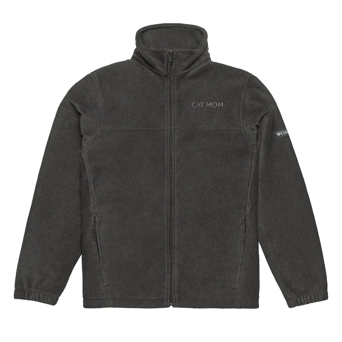 Personalized Unisex Fleece "Cat Mom Jacket" - Custom Embroidered Pet Name