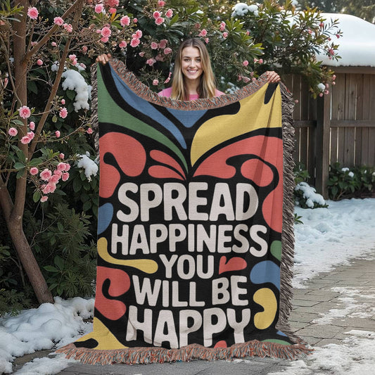 Lion's Main Apparel "Spread Happiness" Blanket/Personalizable